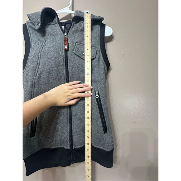 Burton Dry Ride Gray Full ZIp Up Hooded Snowboarding Winter Vest Women's XS - Picture 9 of 13